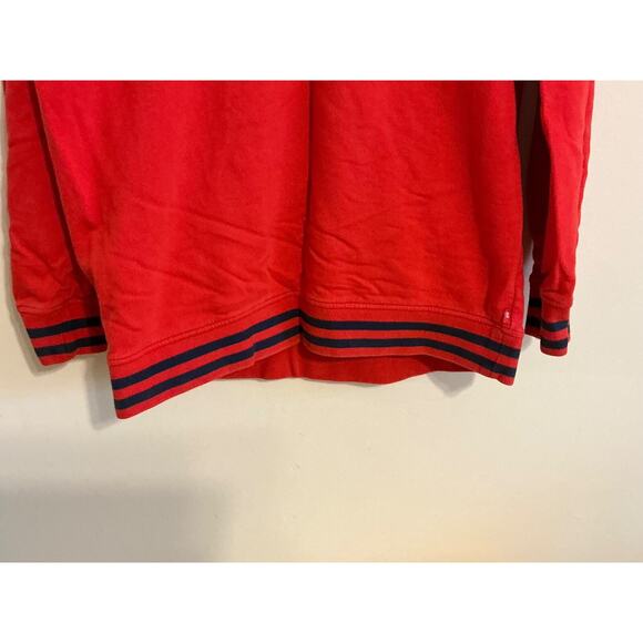 IZOD Sweater Adult Large Red Long Sleeve Pullover Outdoors Cotton Zip Preppy Men - Picture 2 of 6